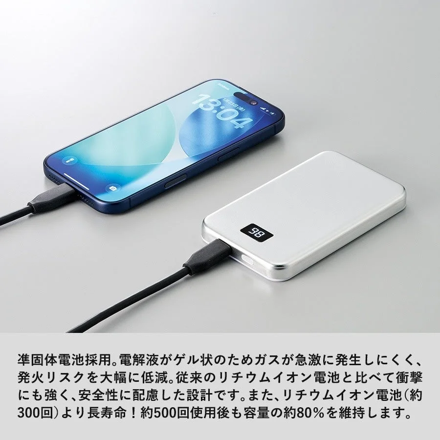 オリジナル マグネット対応モバイルチャージャー5000(準固体使用)