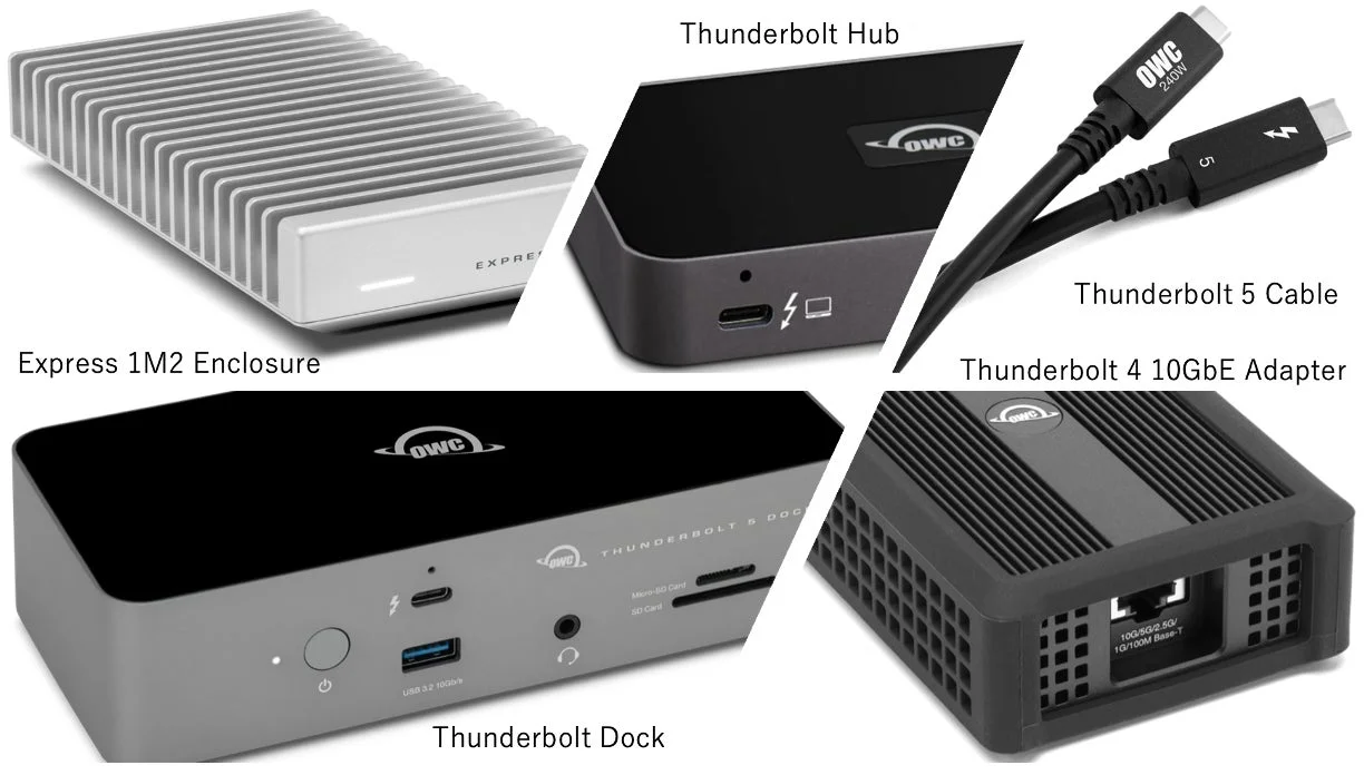 OWC Thunderbolt製品の集合写真
