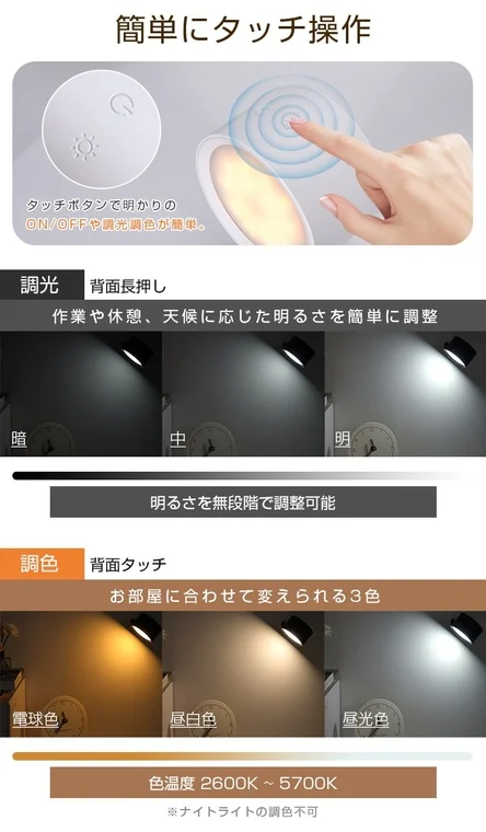 簡単にタッチ操作