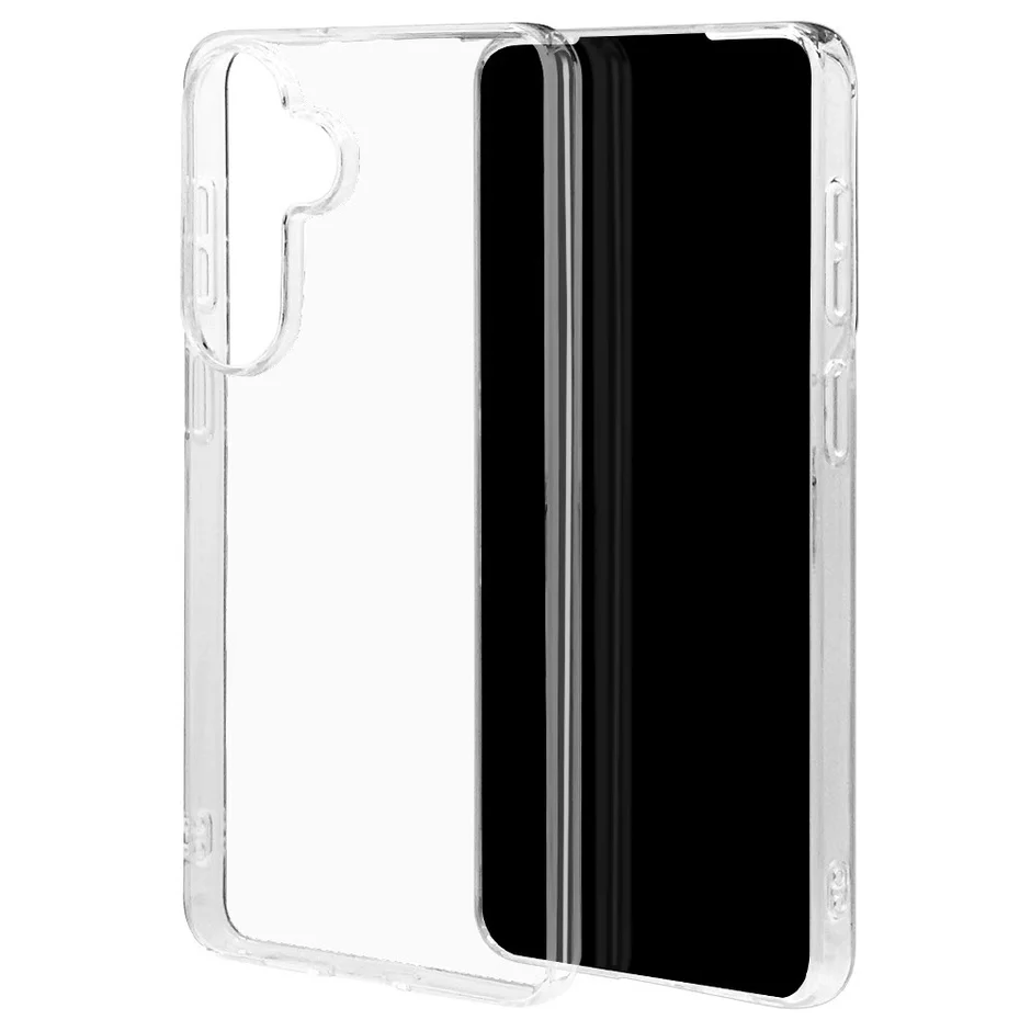 滑りにくくしなやかな耐衝撃性のあるTPU素材のクリア背面ケース