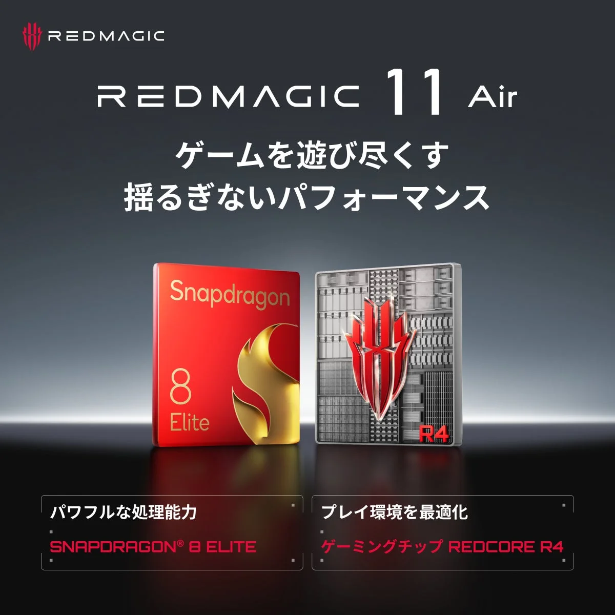 REDMAGIC 11 Airのパフォーマンスをアピールする広告画像