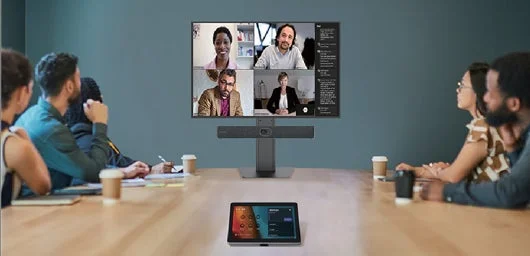 会議室でのビデオ会議