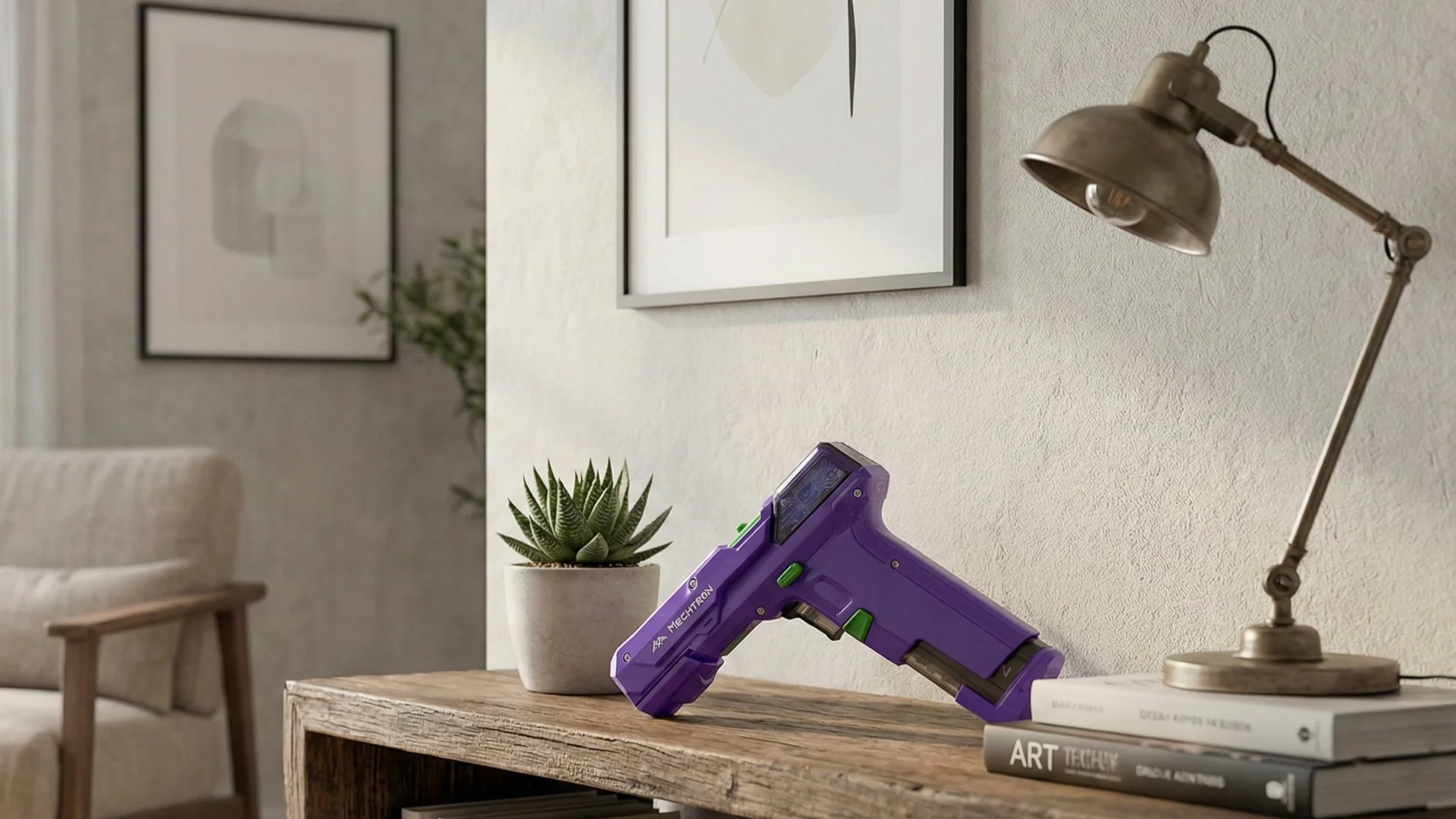 モダンなリビングに置かれた電動ドライバー