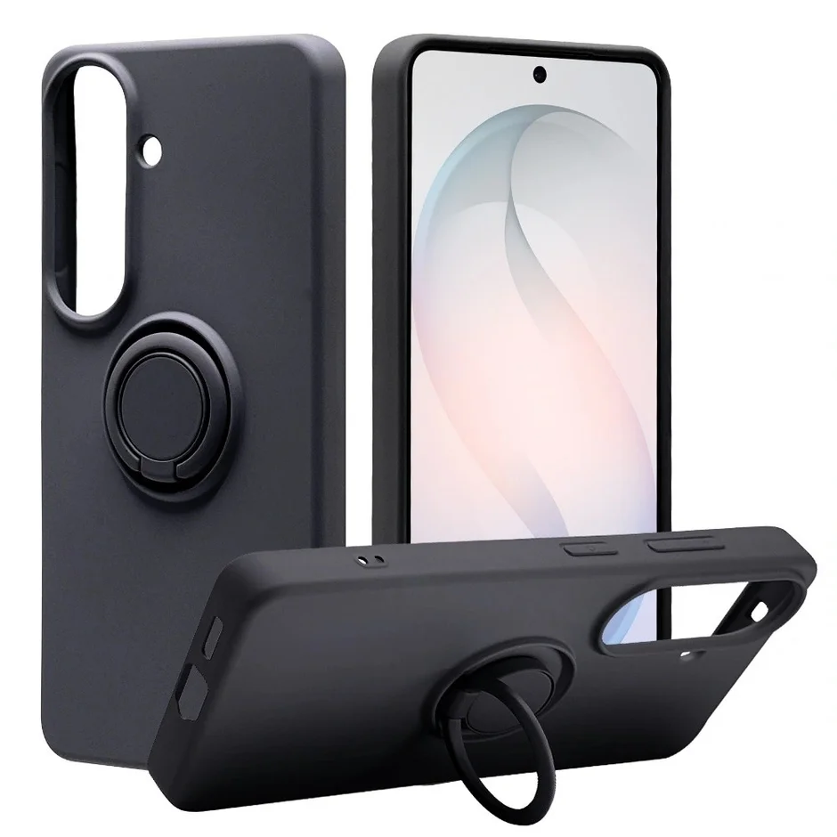 指が通せて操作安心、視聴スタンドにもなるフィンガーリング付きケース