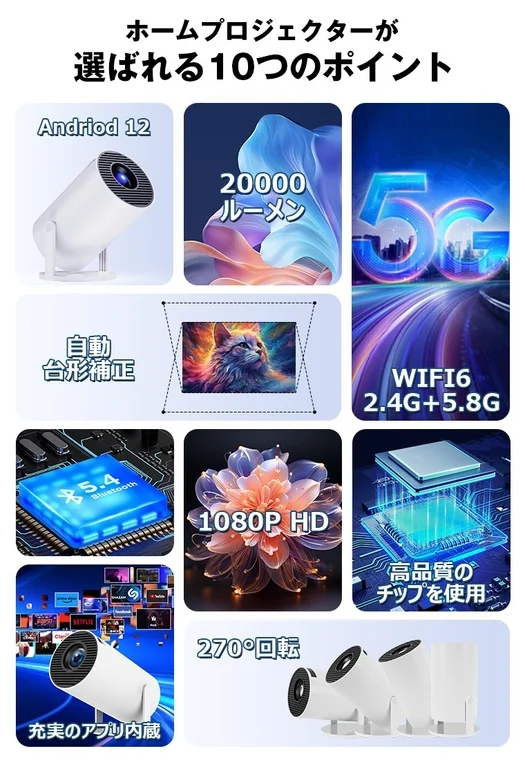 ホームプロジェクターの機能紹介