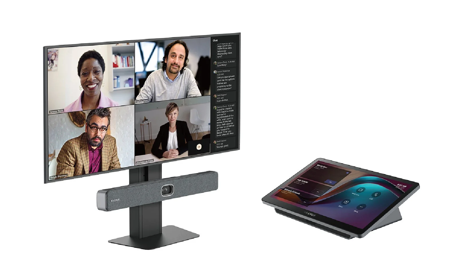 MAXHUBビデオ会議システムとチャット