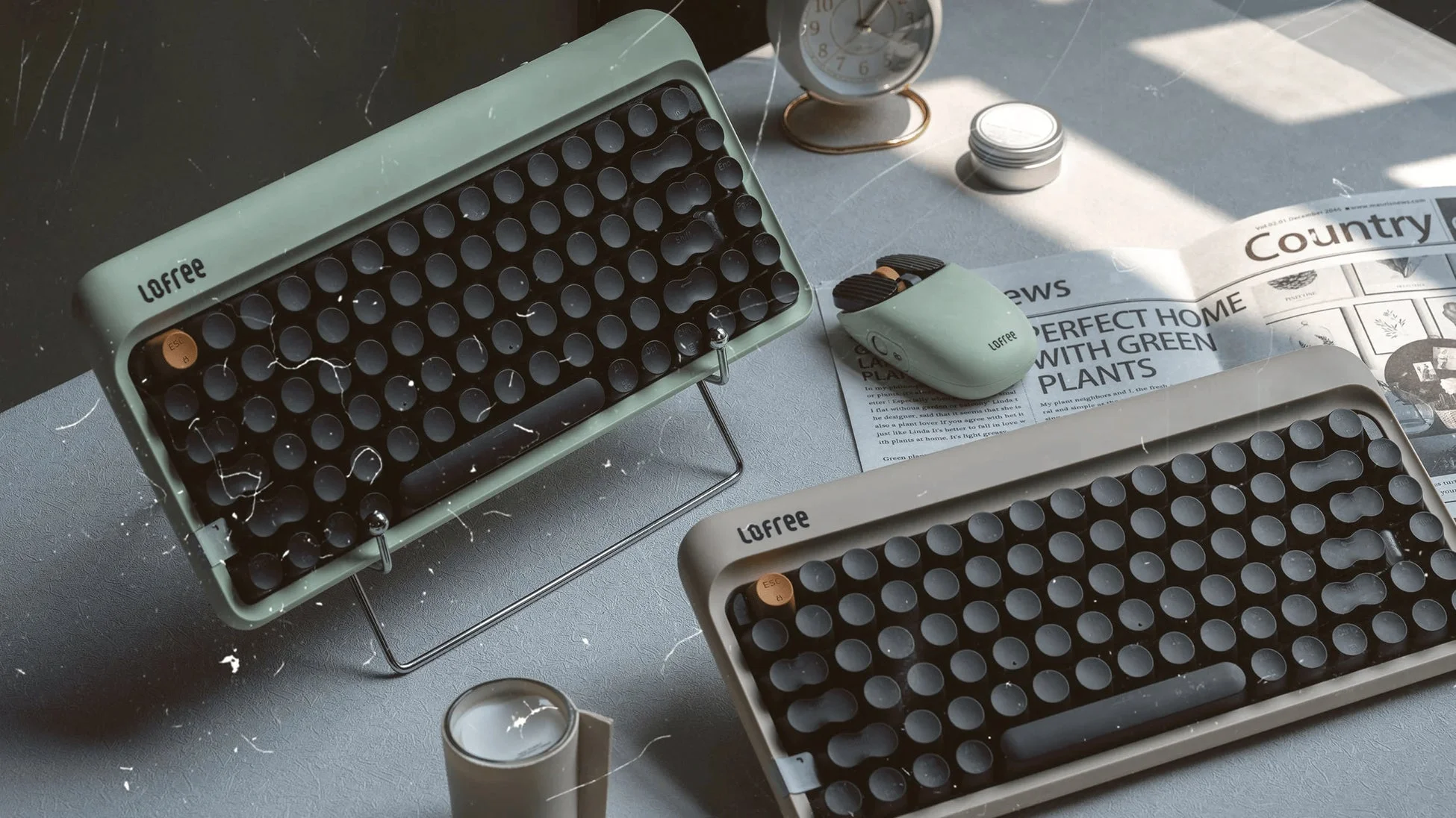 Lofree 1970sシリーズのキーボードとマウス