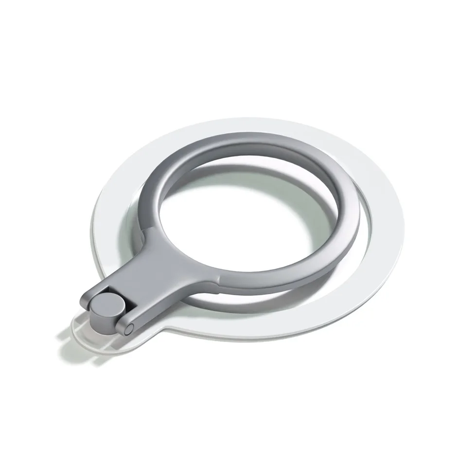 銀色のスマホリング