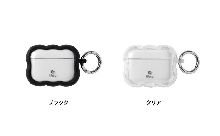 iFace AirPodsケース ブラックとクリア