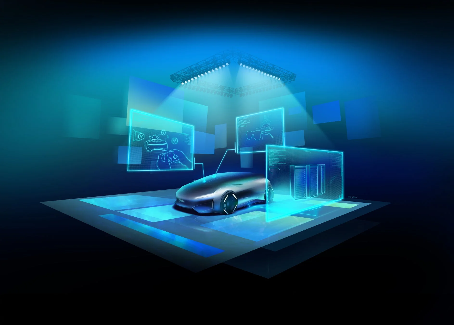 未来的なデザインのコンセプトカー