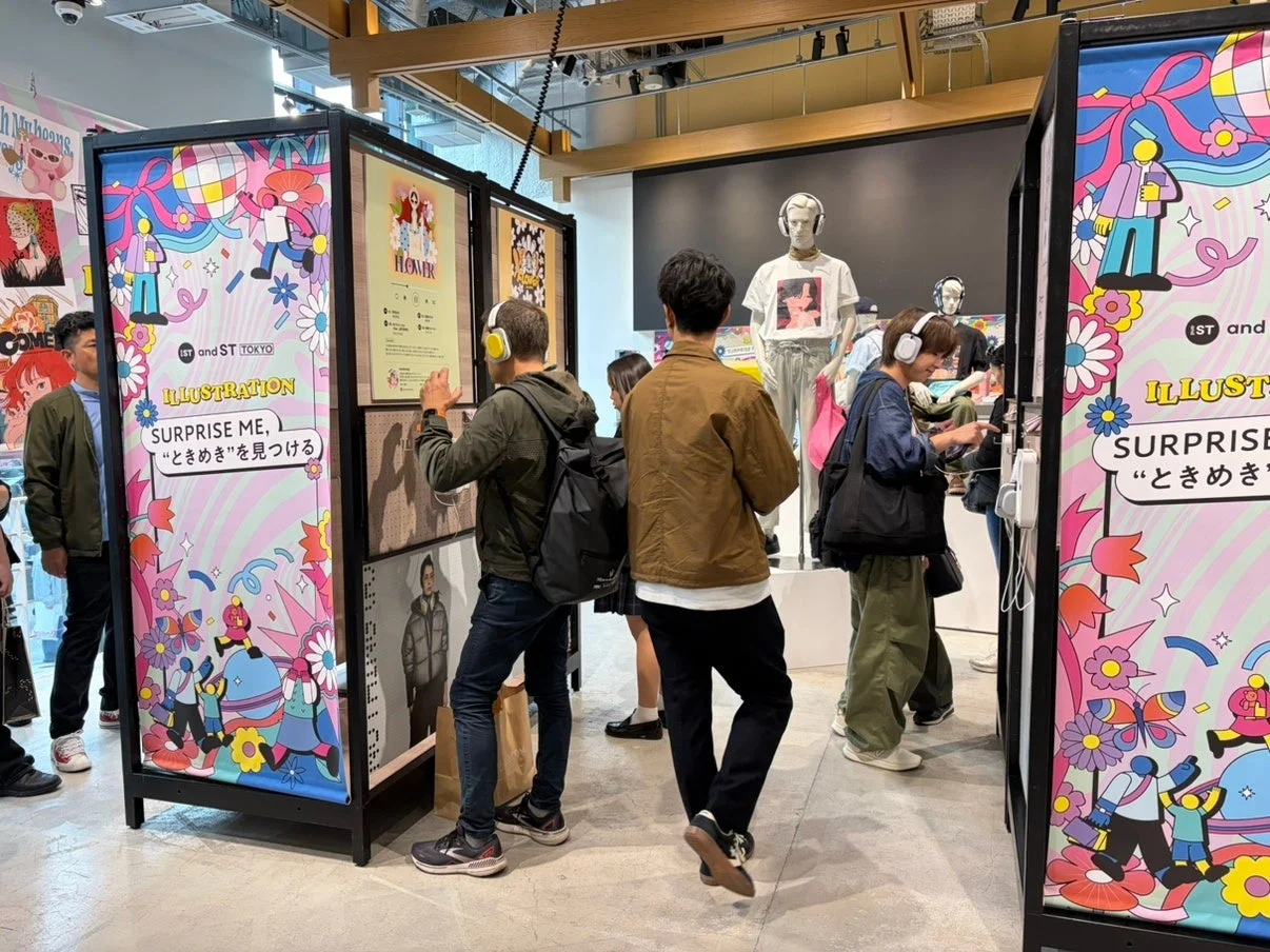 音楽とイラストの展示