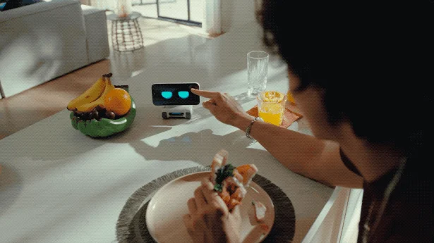 食事中の人物とLOOI