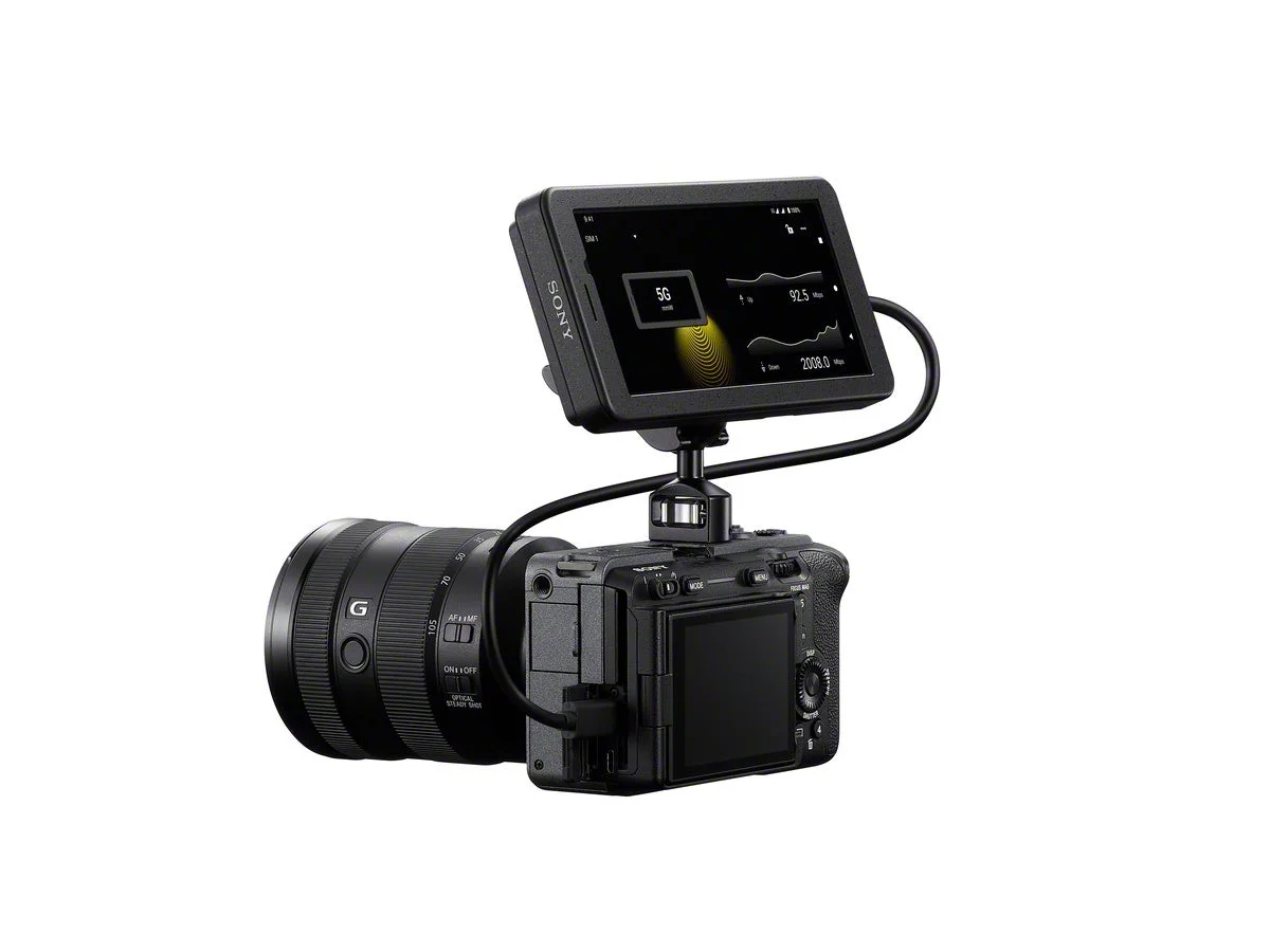 PDT-FP1をカメラに装着した様子