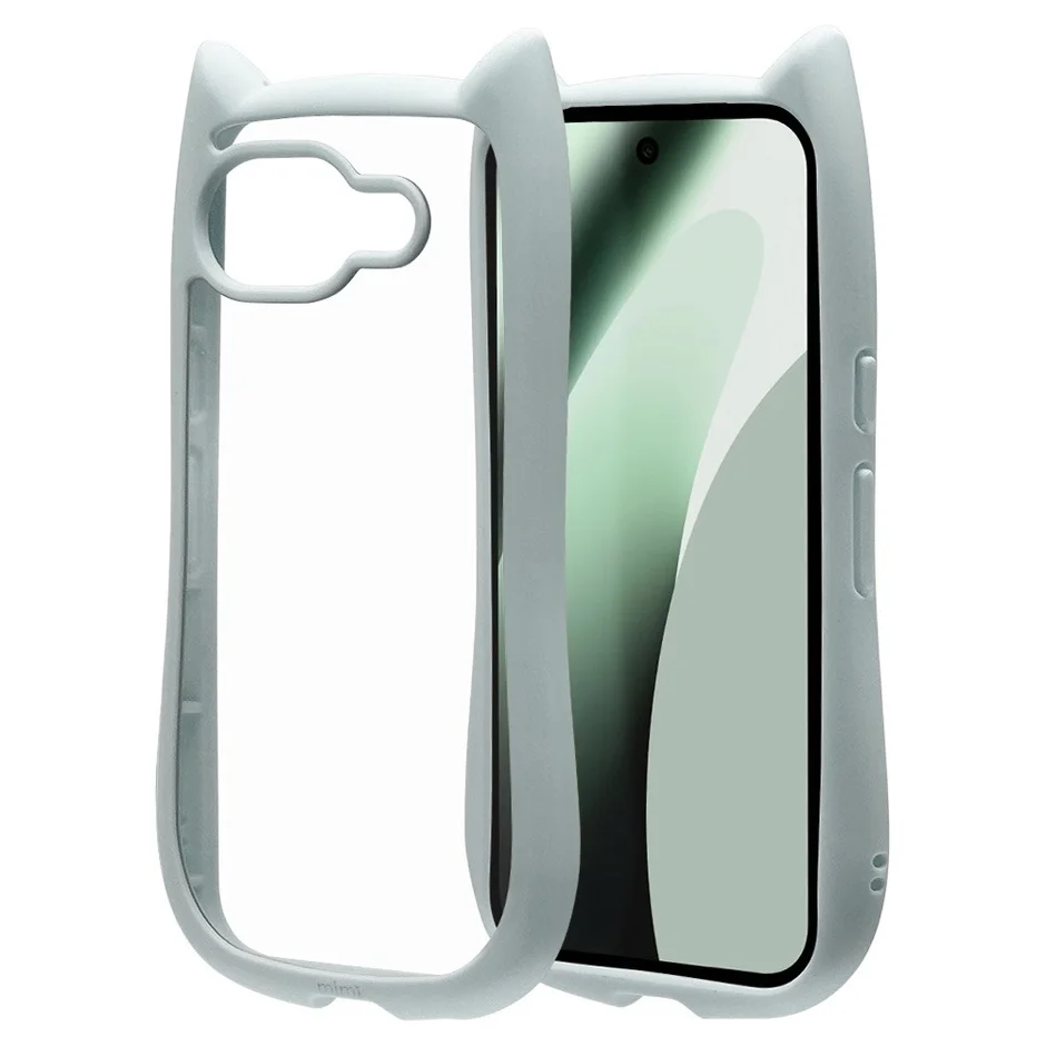 グレーの猫耳ケース