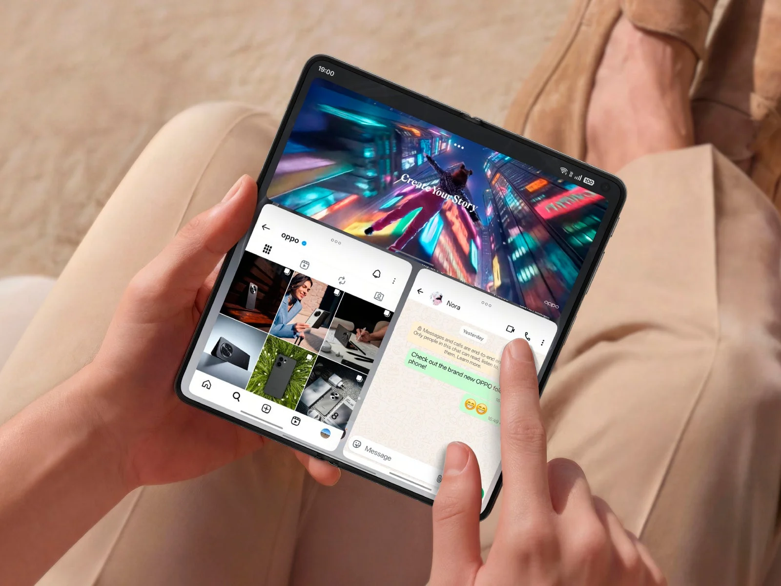 マルチウィンドウ操作のスマホ