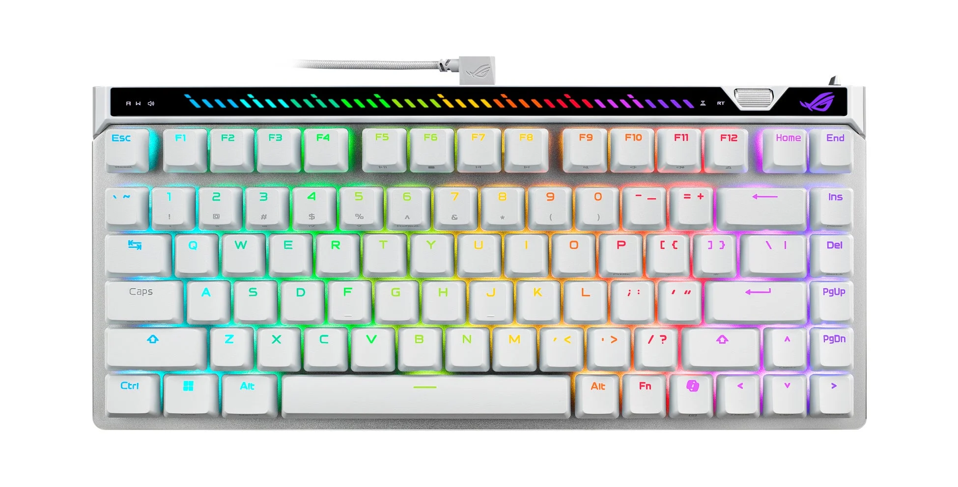 ホワイトモデルのROG Falchion Ace 75 HE Gaming Keyboard