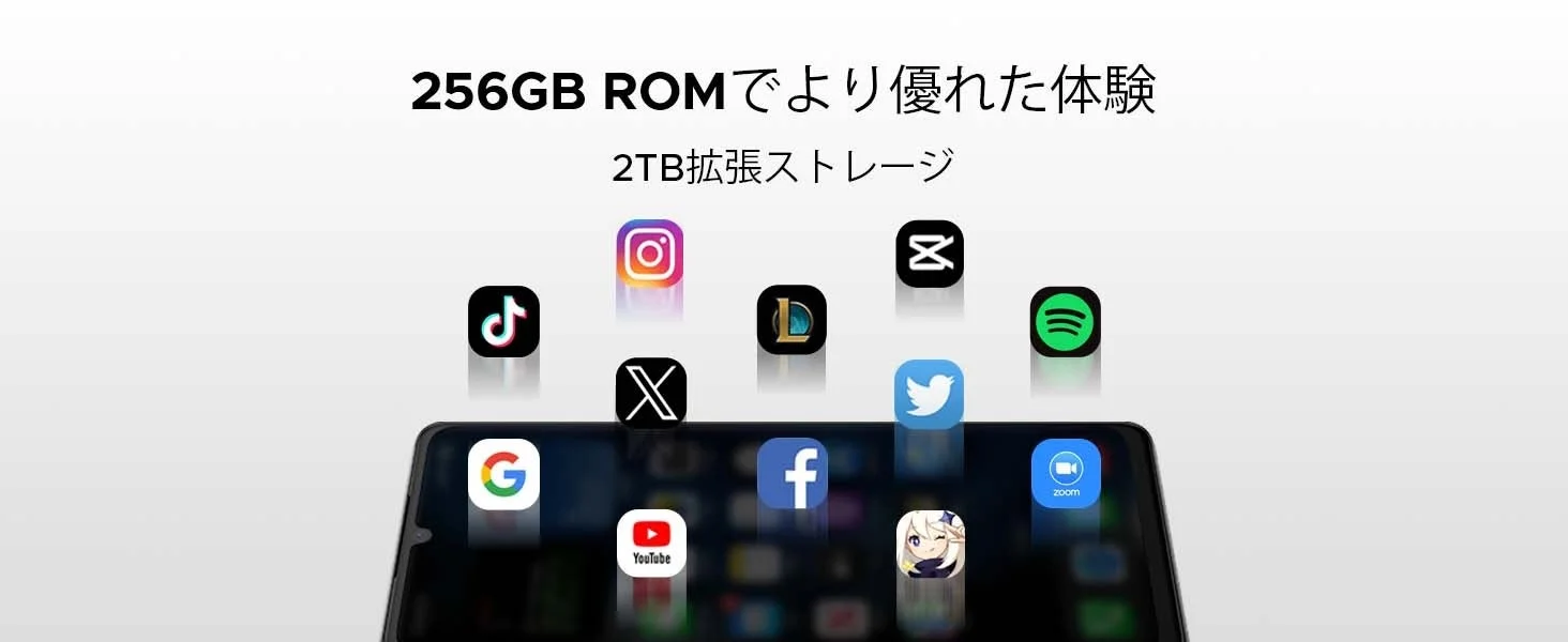256GB ROMと2TB拡張ストレージ