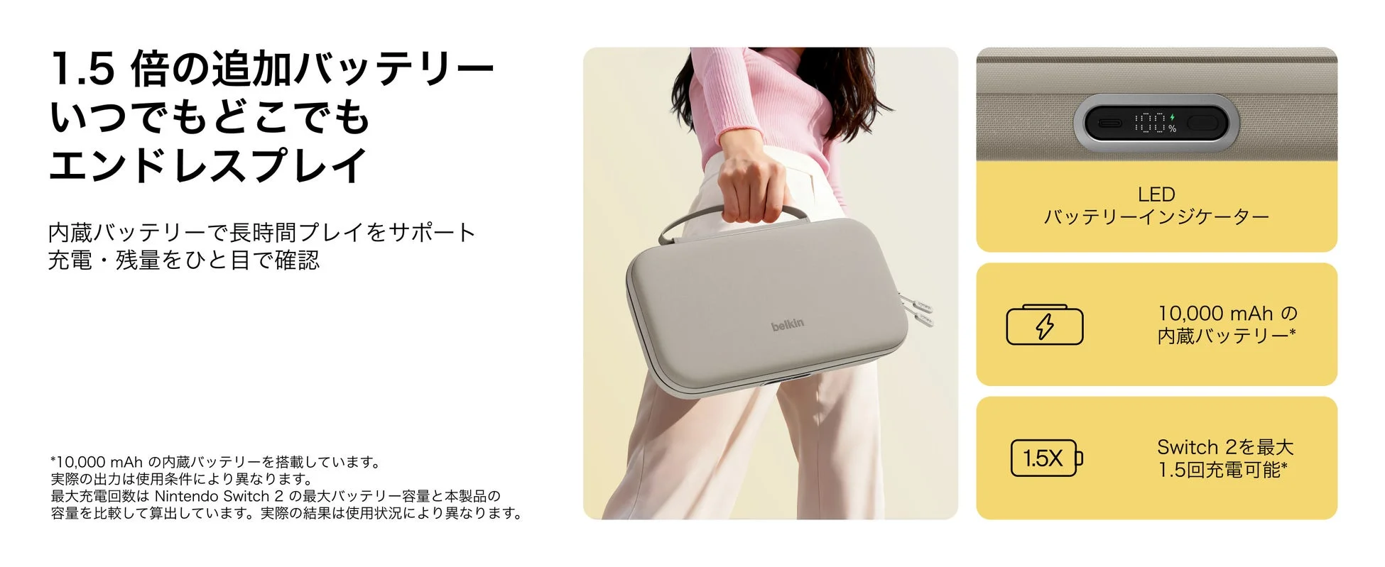 1.5倍の追加バッテリー