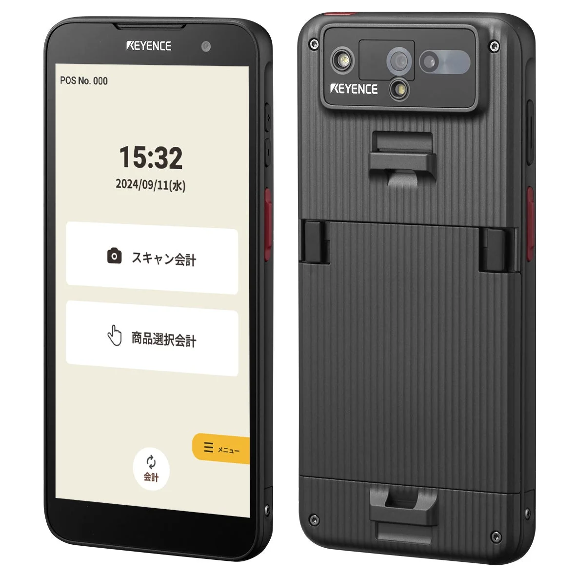 ハンディターミナルとPOSシステム画面