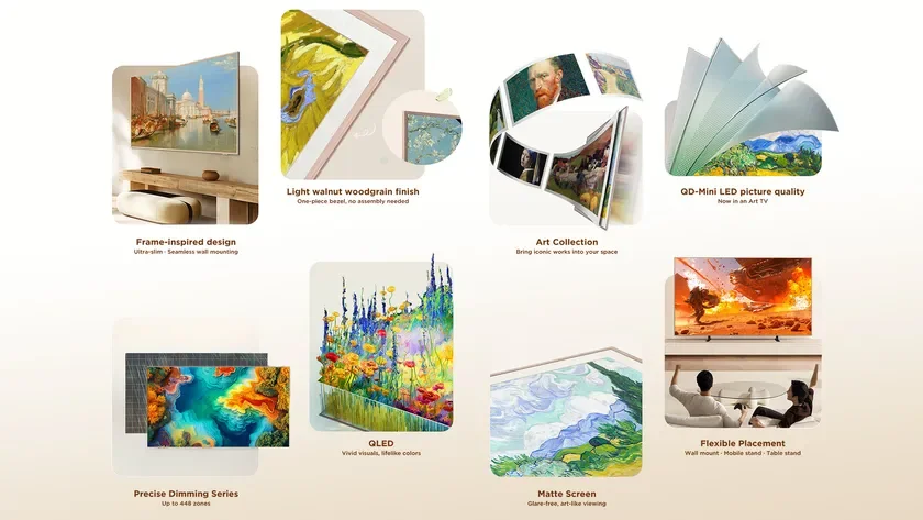 アートコレクション機能を紹介するテレビの広告