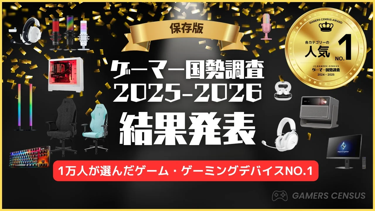 ゲーマー国勢調査2025-2026の結果発表ポスター