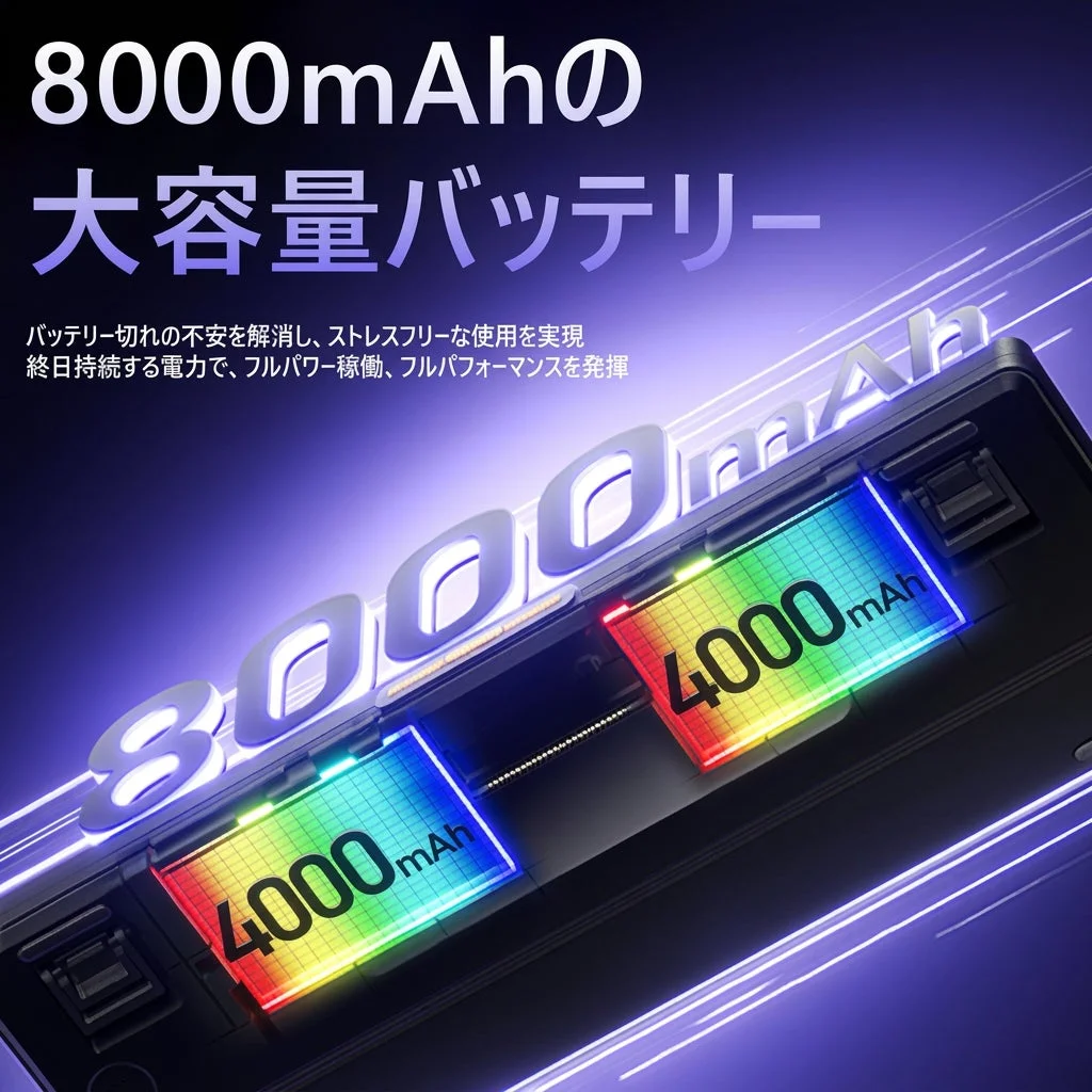 AULA L99の8000mAh大容量バッテリー