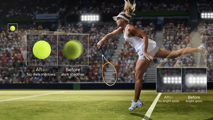 テニス選手の映像比較画像