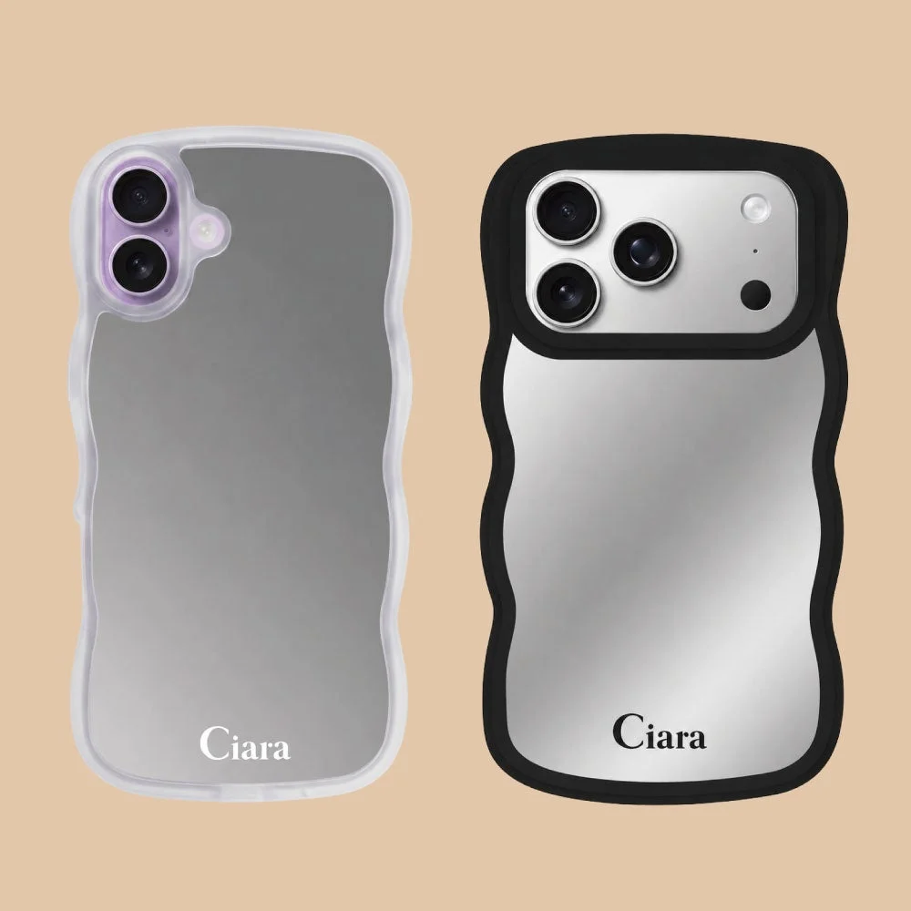 Ciaraブランドの波型デザインのスマートフォンケース