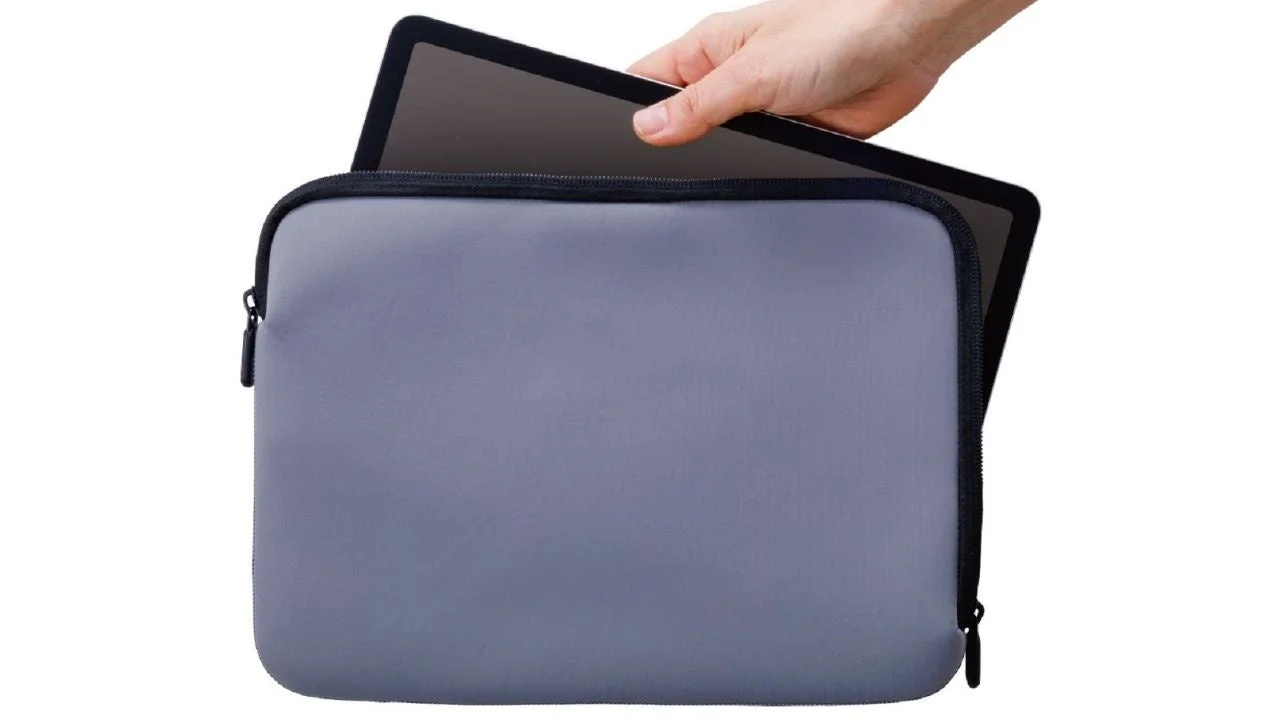 ケースからデバイスを出し入れする様子