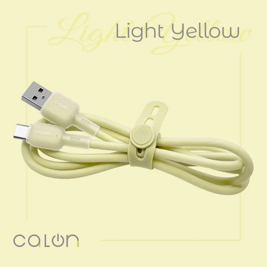USB-A to Type-Cケーブル Light Yellow