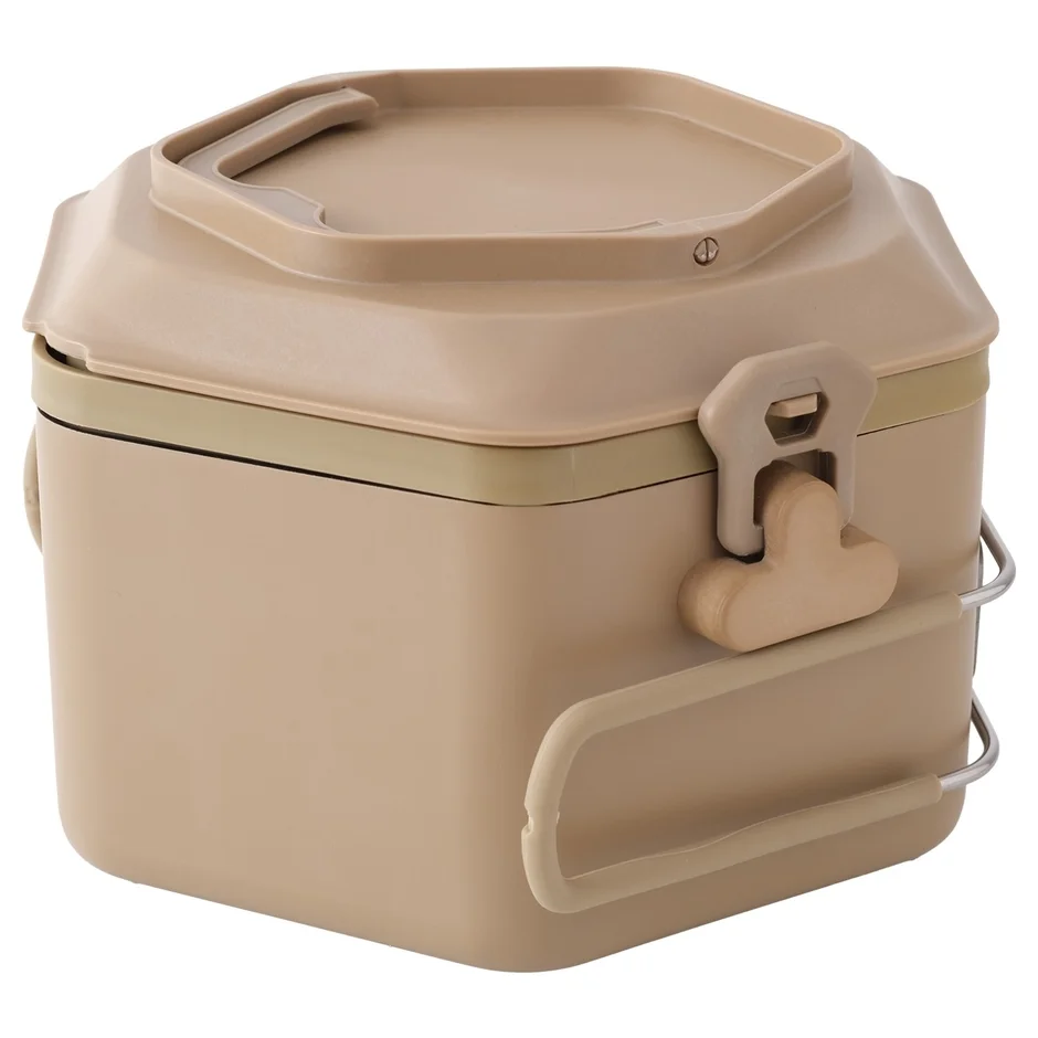 ベージュ色の六角形の弁当箱