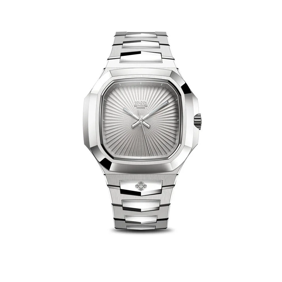 ゴールデンコンセプトのシルバーメタリック腕時計