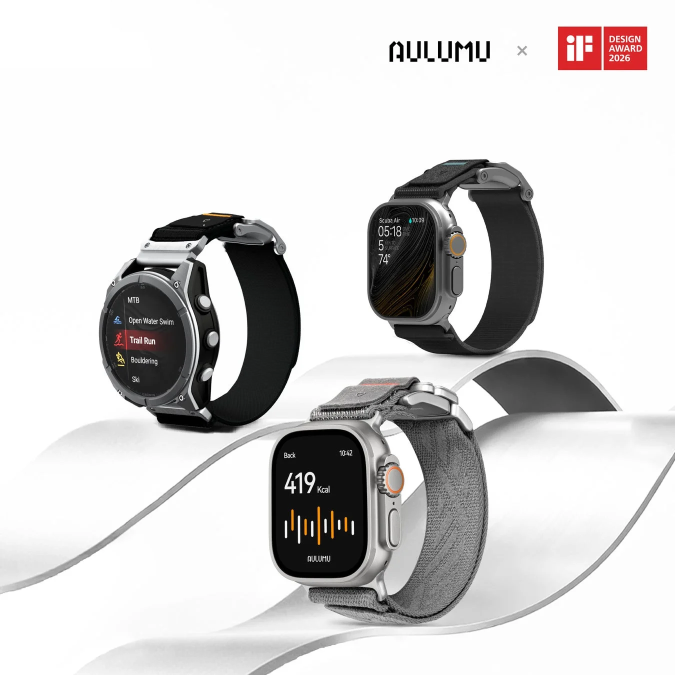 AULUMUブランドのスマートウォッチ複数台