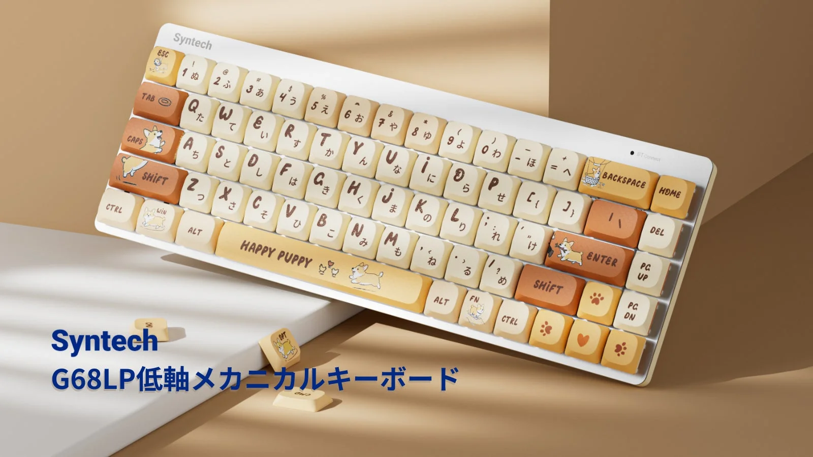 Syntech G68LPキーボードの全体像