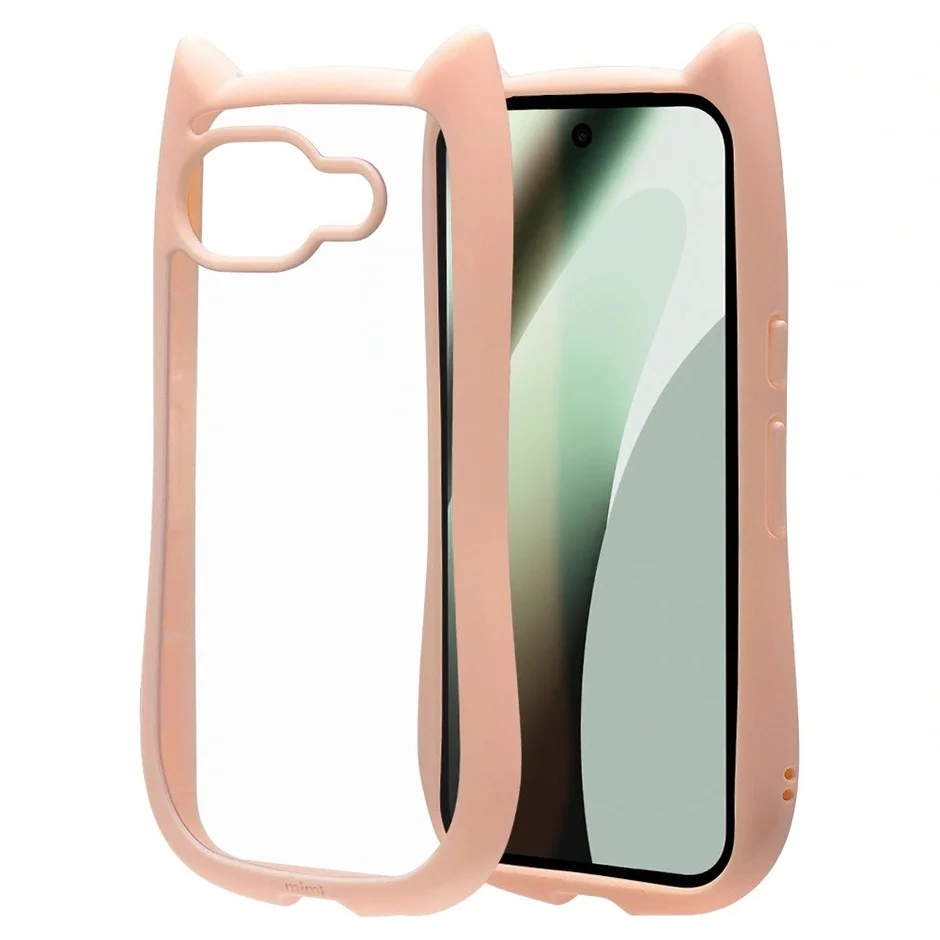 ピンクの猫耳ケース