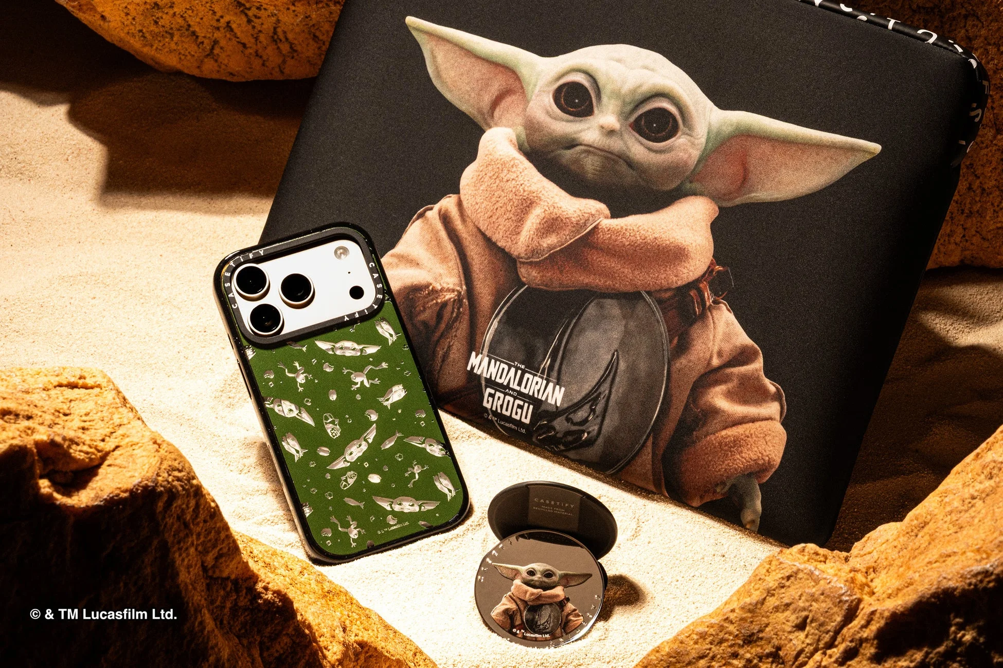 グローグーのスマホケースとポップソケット