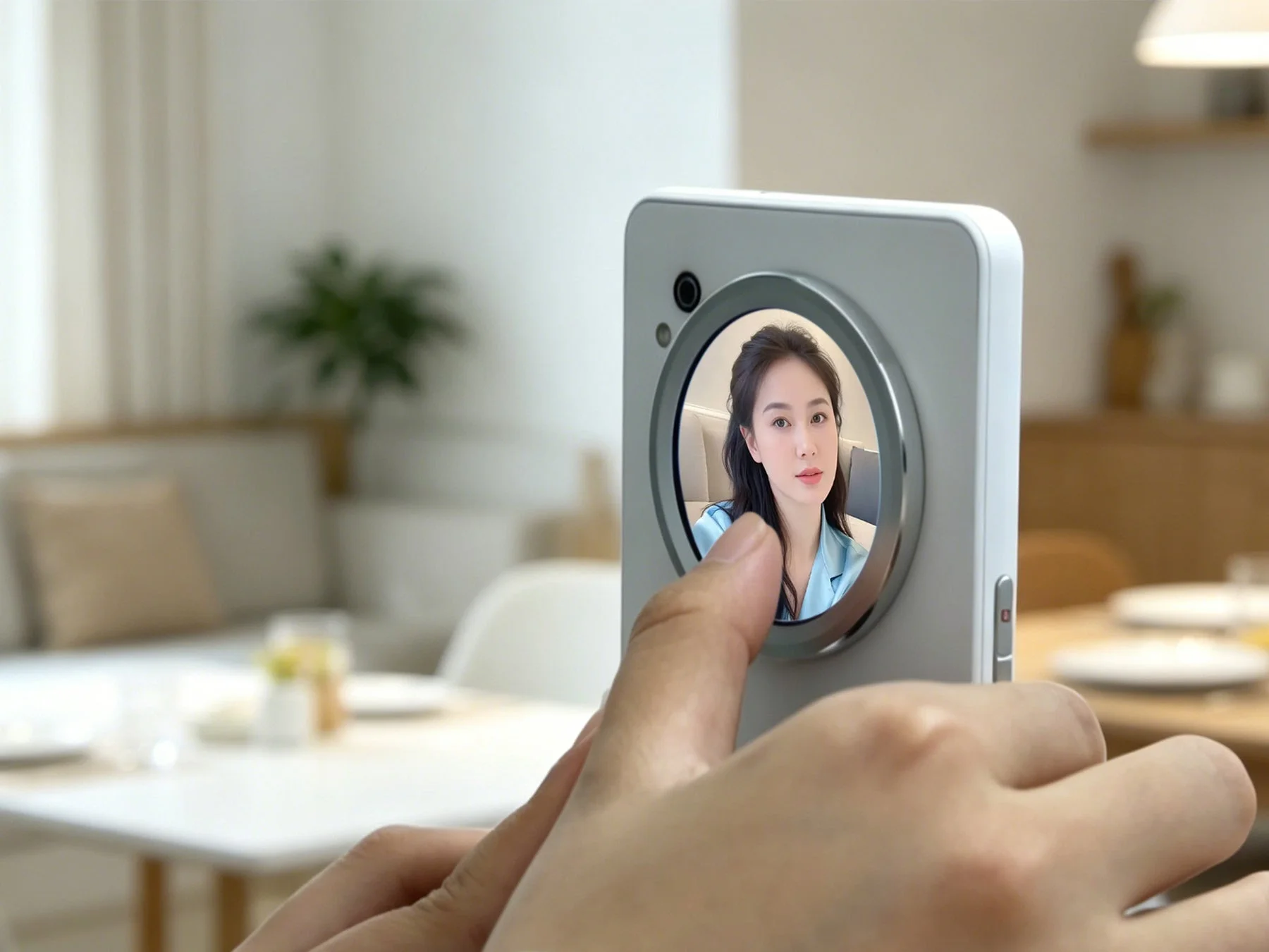 デバイス,スクリーン,女性,ポートレート,自撮り