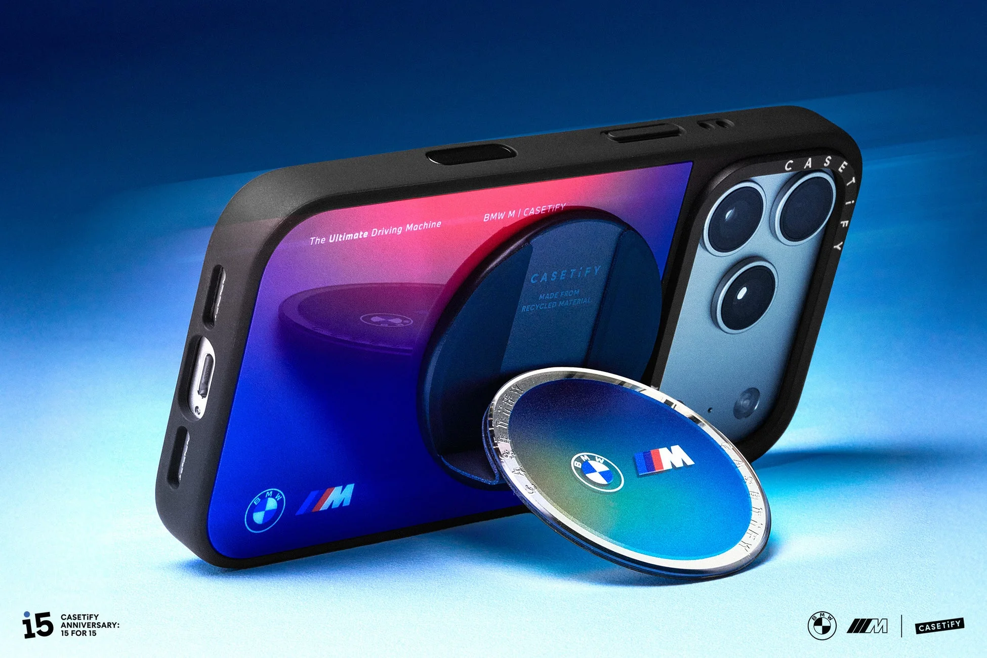 BMW MのiPhoneケースとリサイクル素材のグリップスタンド