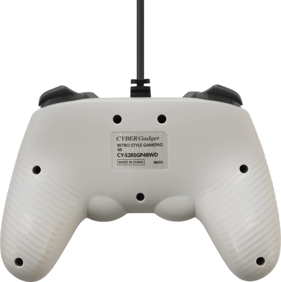 レトロスタイルゲームパッド4B レトログレー 背面
