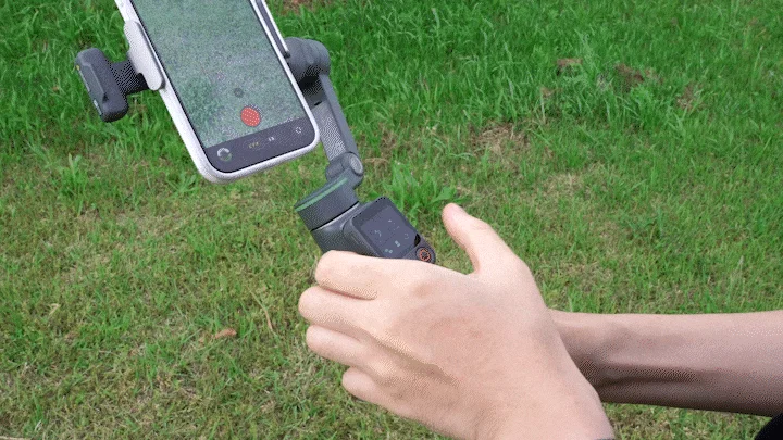 Osmo FrameTap操作中の手元