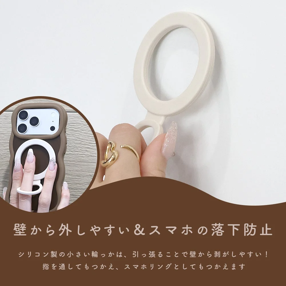 壁から外しやすい & スマホの落下防止