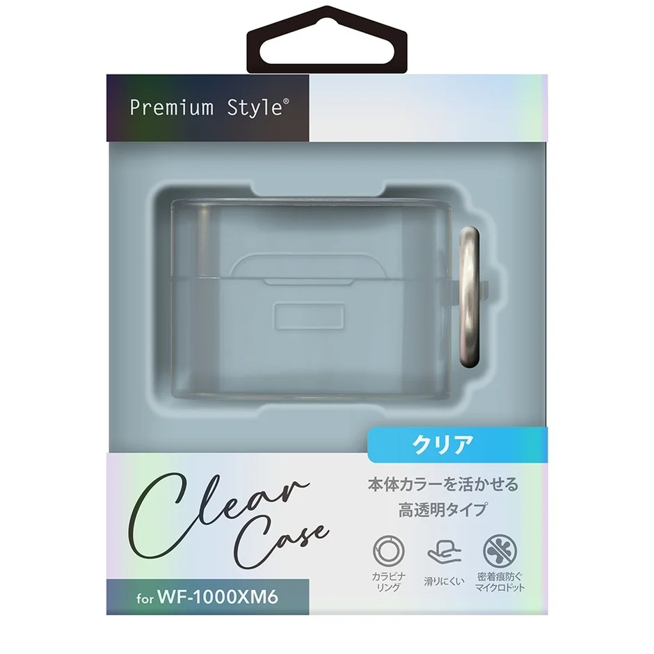 Premium Style® Clear Case for WF-1000XM6 クリアのパッケージ。