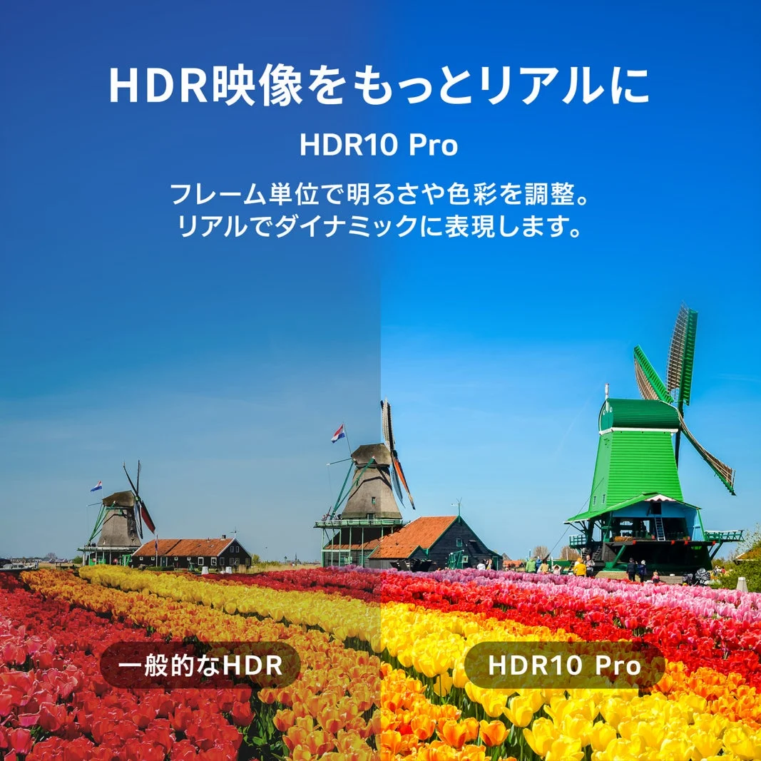 HDR映像をもっとリアルに HDR10 Pro