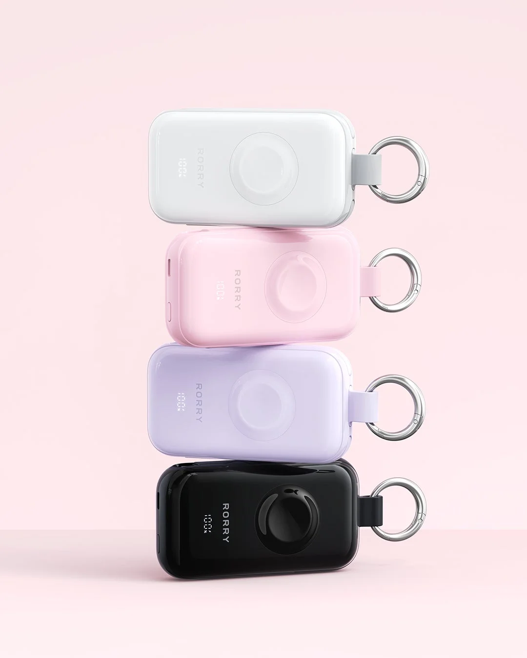 積み重ねられたカラフルなRORRYポータブル充電器