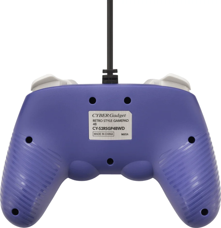 レトロスタイルゲームパッド4B レトロバイオレット 背面