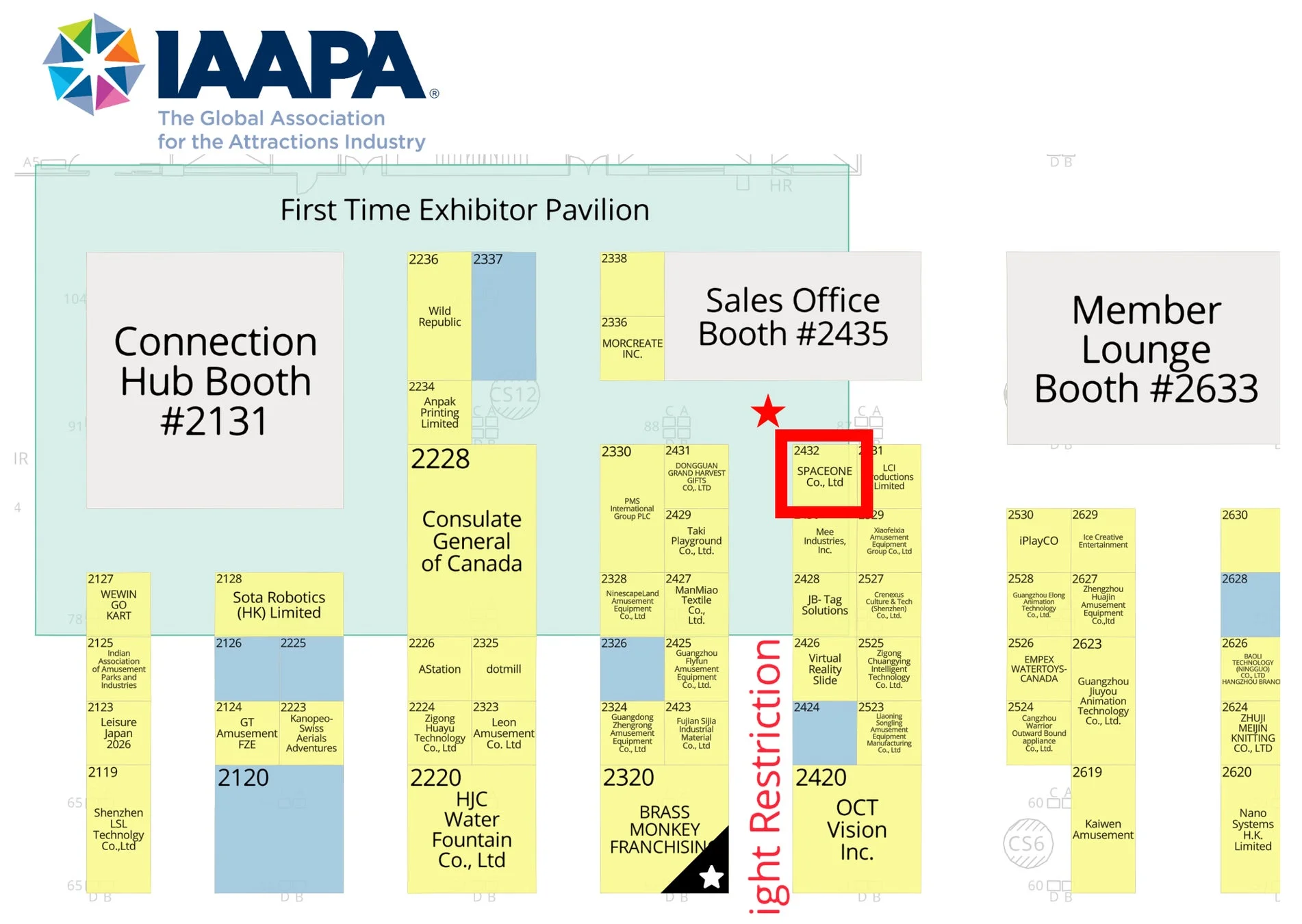 IAAPA Expo Asia 2026のブースマップ