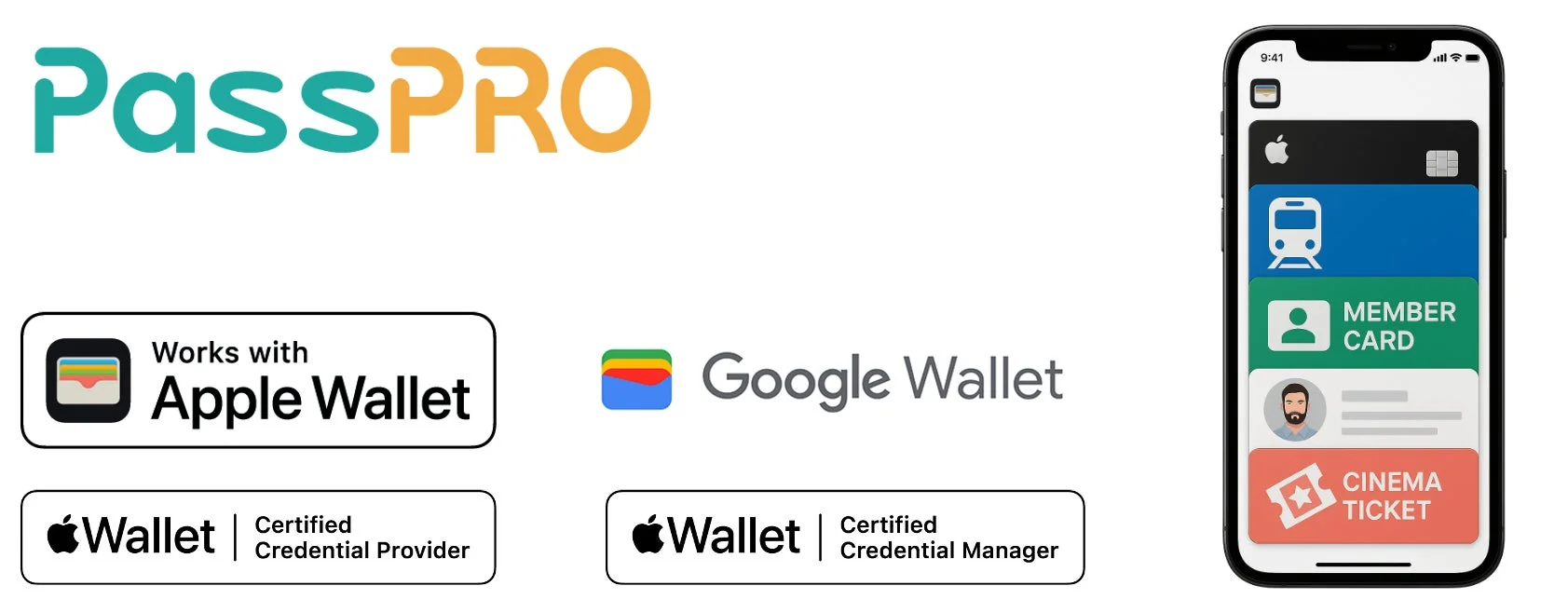 PassPROがApple WalletとGoogle Walletに対応していることを示す画像