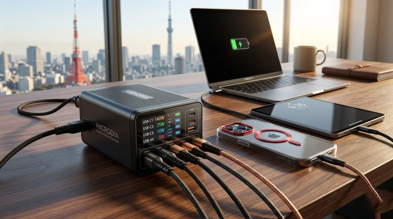 マルチポート充電器とデバイス