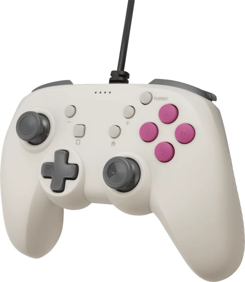 レトロスタイルゲームパッド4B レトログレー
