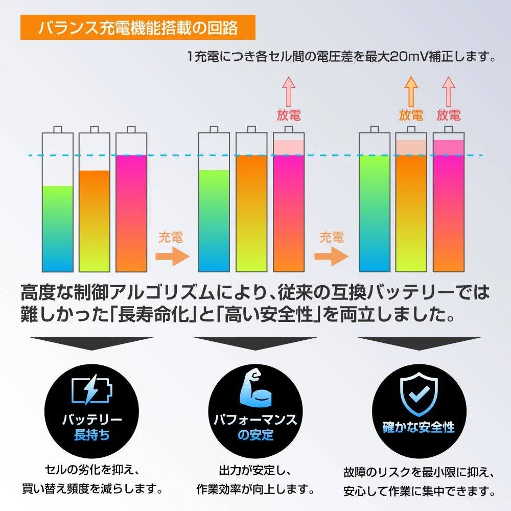 バランス充電機能の回路